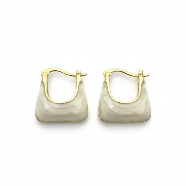 Cream_And_Gold_Chic_Handbag_Marble_Hoop_Earrings_For_Women
